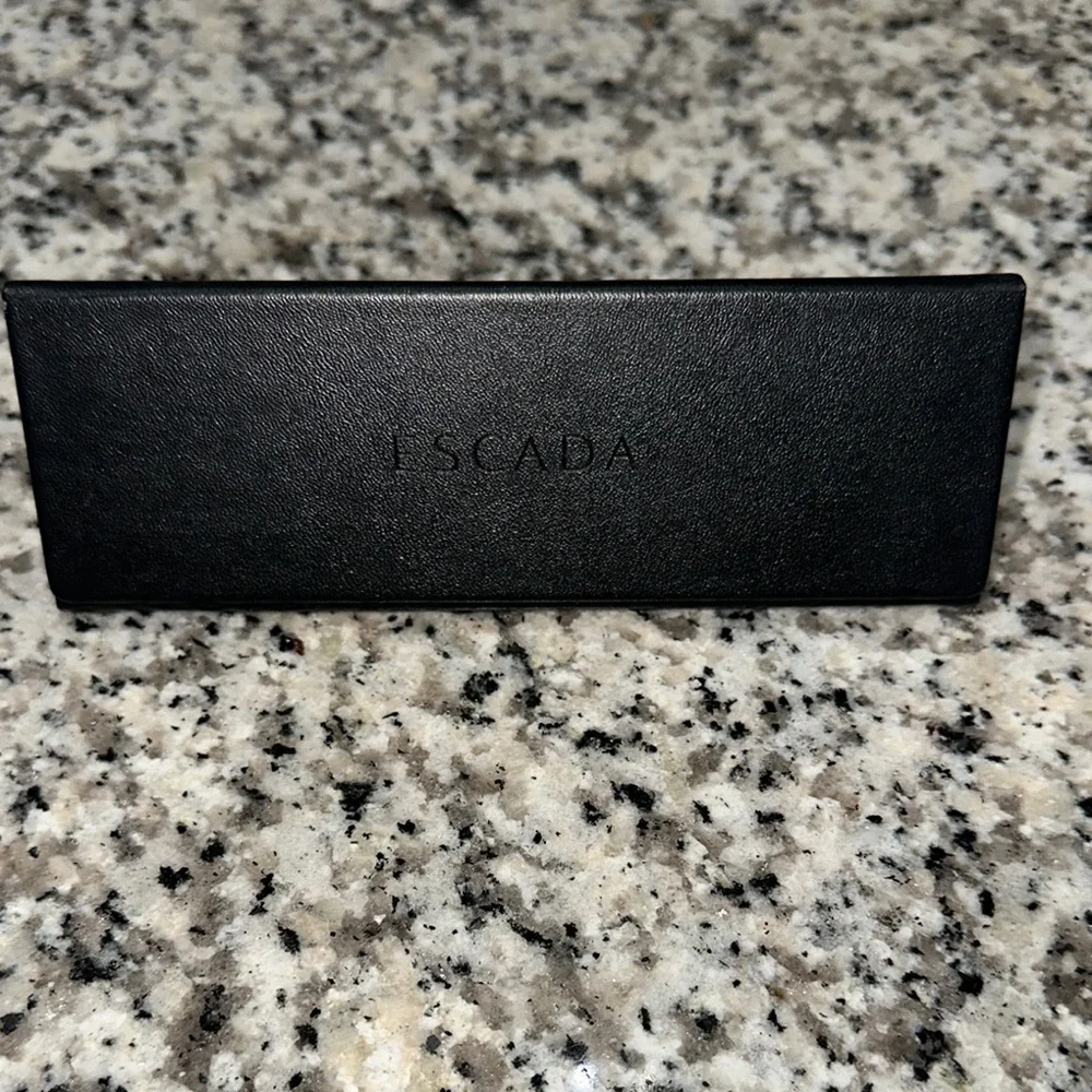 ESCADA Black Trifold Hard Eyeglass Sunglass Case